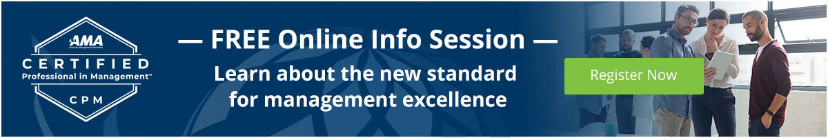Sign-up for a free online info session about about AMA's Management Certification Program