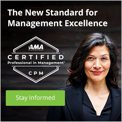 Sign-up to Stay Informed About AMA's Management Certification Program