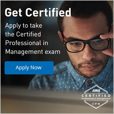 Apply to take the Certified Professional in Management Exam